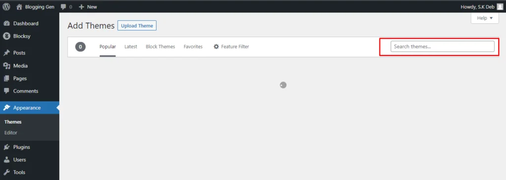 How to Install and Activate Astra Theme in 2023 on WordPress: Step-by-Step Guide 7 Locating the Search Bar