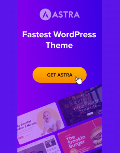Astra Theme Banner Ad