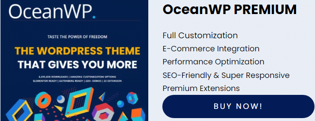 OceanWP Premium Banner Ad