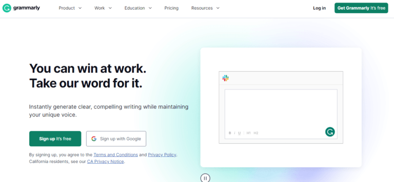 Grammarly Interface