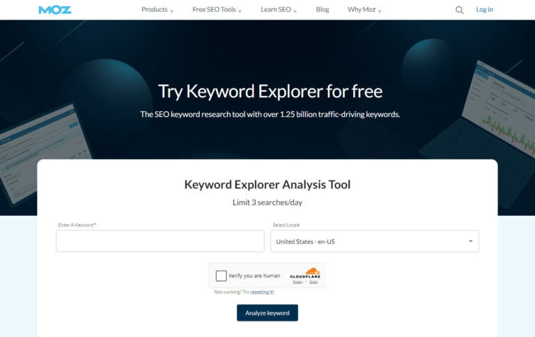 Moz Keyword Explorer Interface