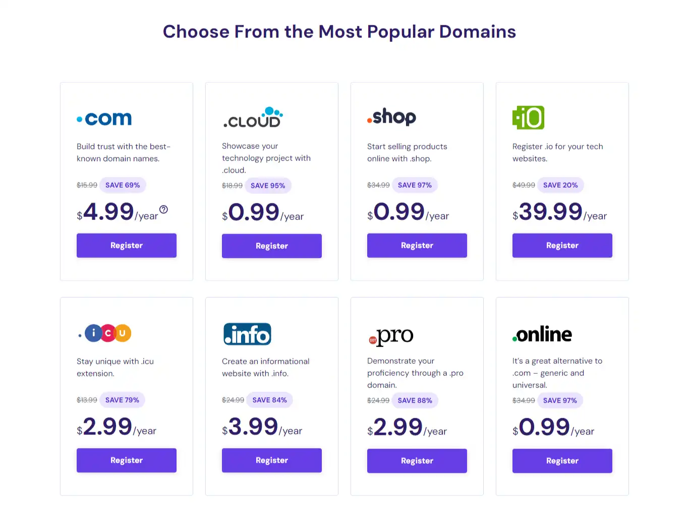 Hostinger Domain Registrar Pricing