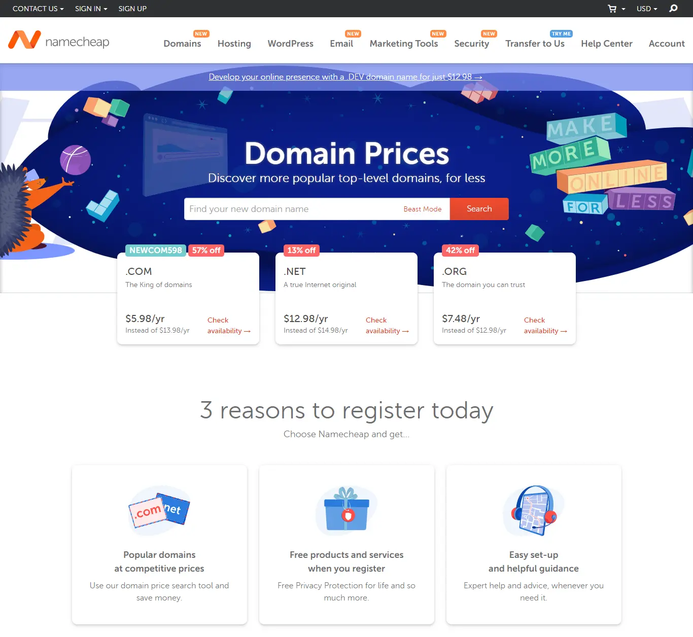 Namecheap Domain Registrar Interface